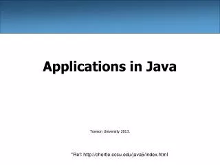 Applications in Java