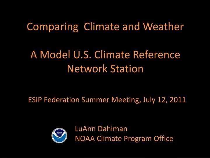 comparing climate and weather a model u s climate reference network station