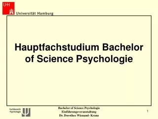 hauptfachstudium bachelor of science psychologie