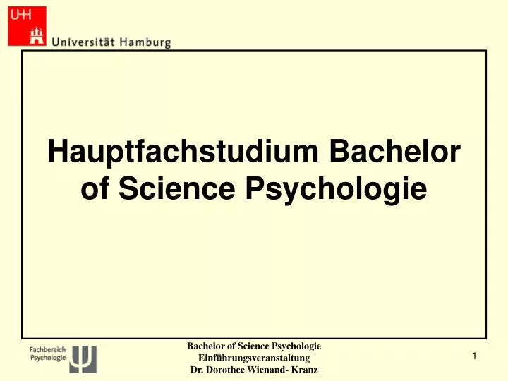 hauptfachstudium bachelor of science psychologie