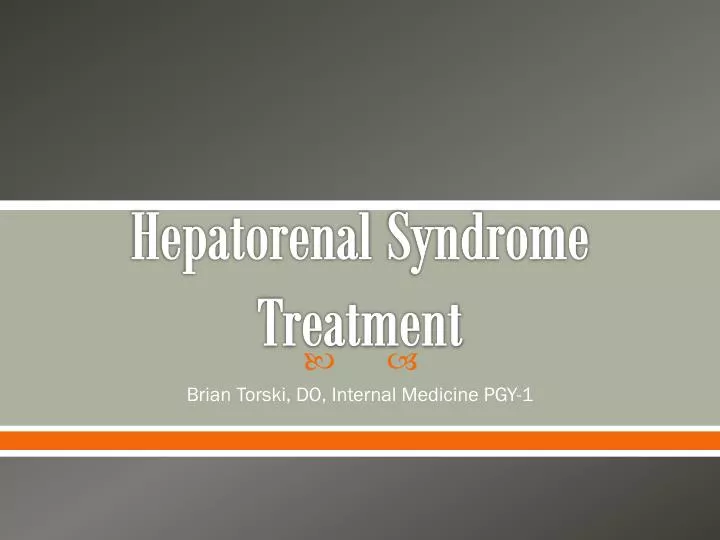 hepatorenal syndrome treatment