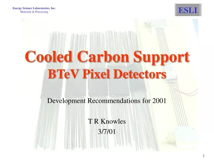 cooled carbon support btev pixel detectors