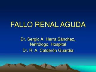 fallo renal aguda