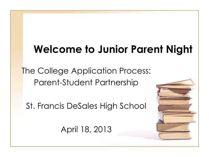 welcome to junior parent night