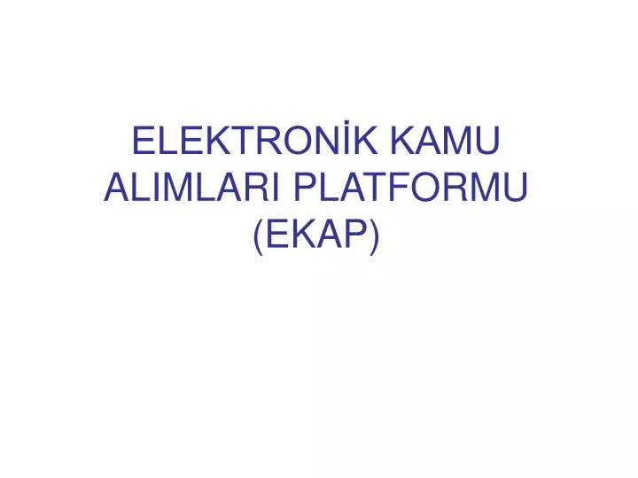 elektron k kamu alimlari platformu ekap