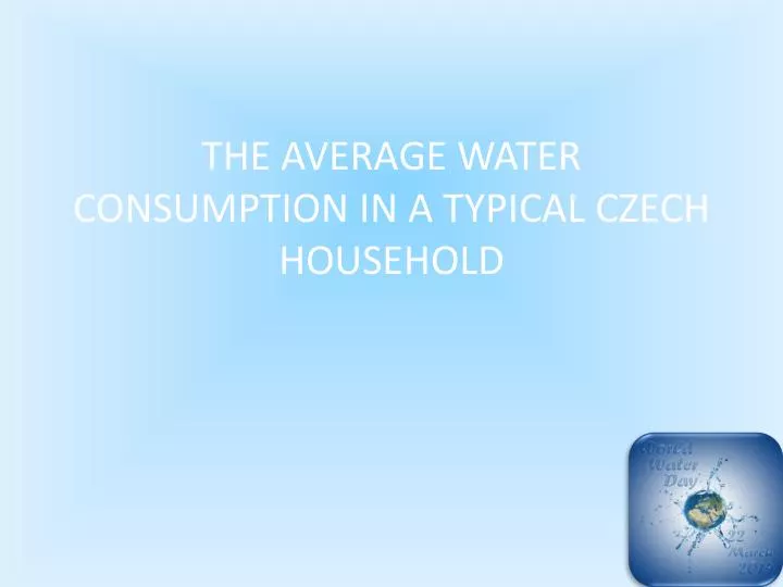 the average water consumption in a typical czech household
