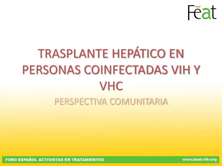 trasplante hep tico en personas coinfectadas vih y vhc