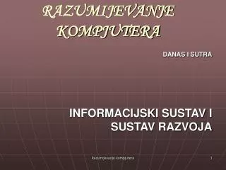 razumijevanje kompjutera