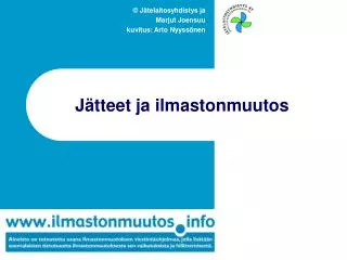 j tteet ja ilmastonmuutos