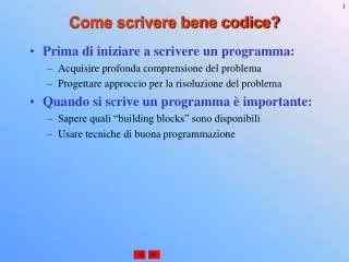 come scrivere bene codice