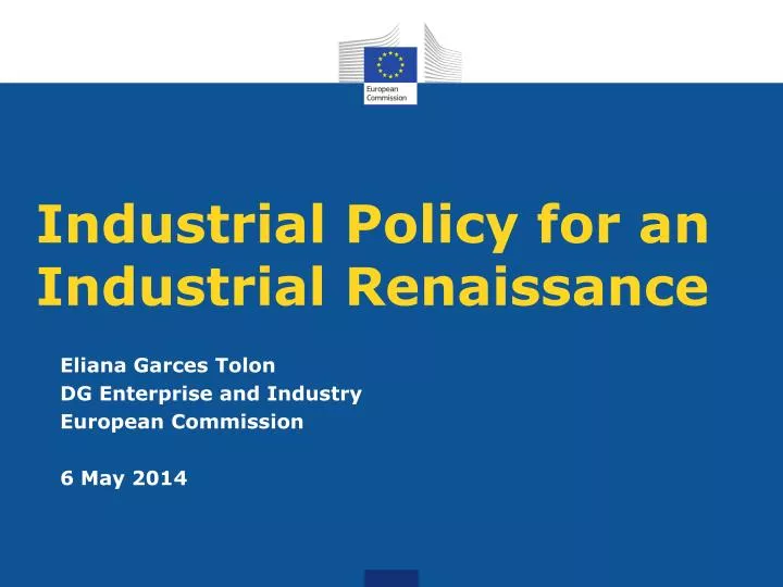 industrial policy for an industrial renaissance