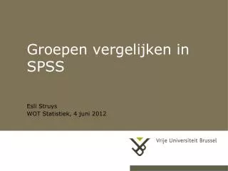 groepen vergelijken in spss