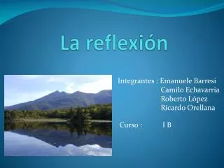 la reflexi n