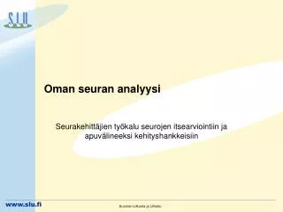 oman seuran analyysi