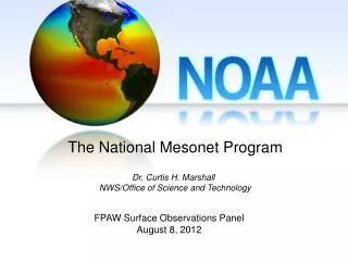 FPAW Surface Observations Panel August 8, 2012