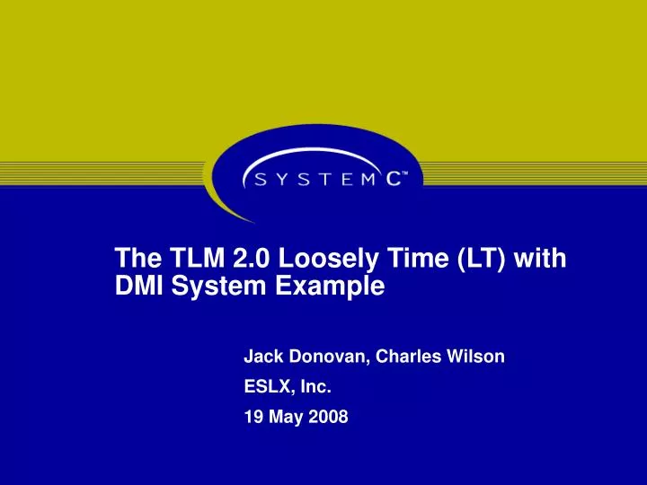 the tlm 2 0 loosely time lt with dmi system example