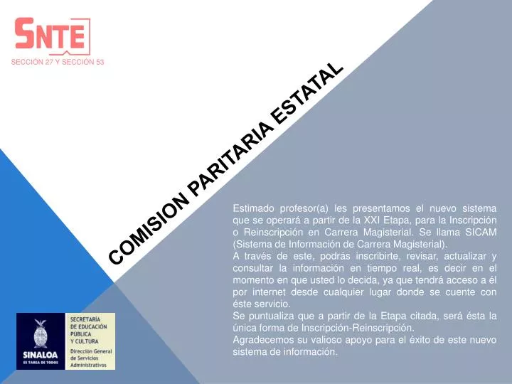 comision paritaria estatal