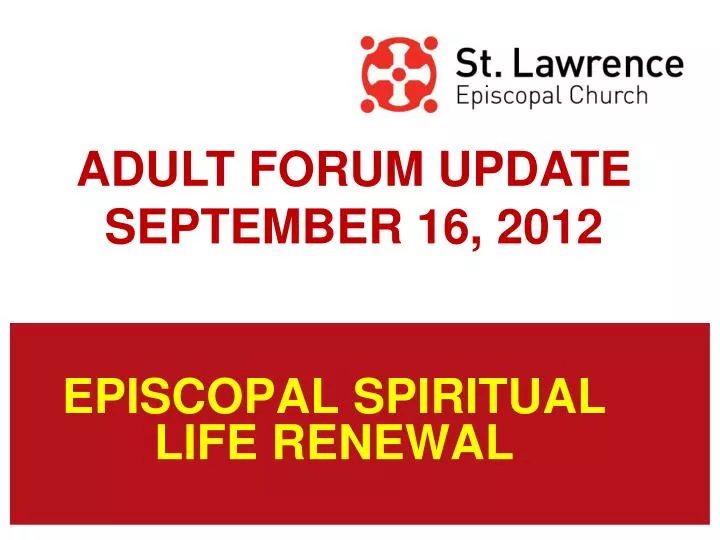 episcopal spiritual life renewal