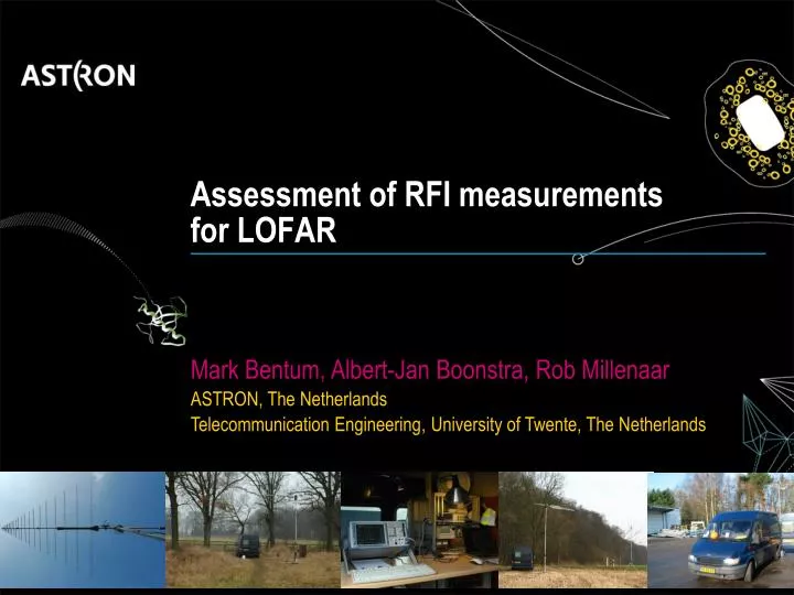 assessment of rfi measurements for lofar