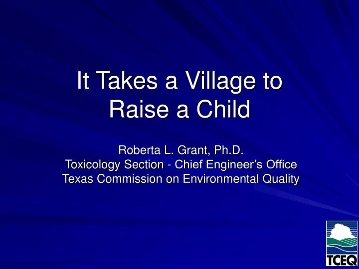 it takes a village to raise a child