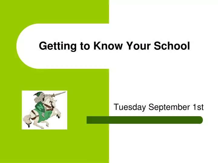 getting to know your school