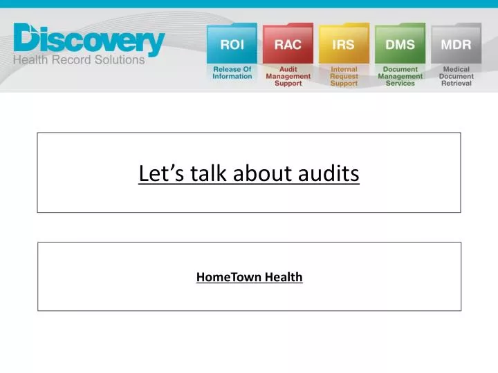 let s talk about audits