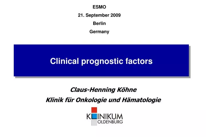 clinical prognostic factors