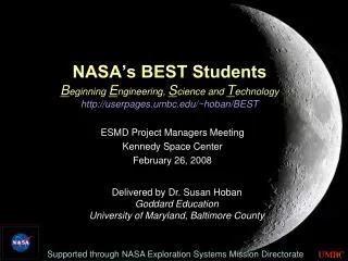 ESMD Project Managers Meeting Kennedy Space Center February 26, 2008