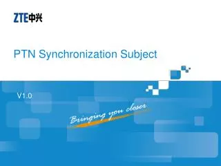 PTN Synchronization Subject