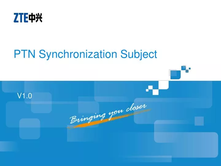 ptn synchronization subject