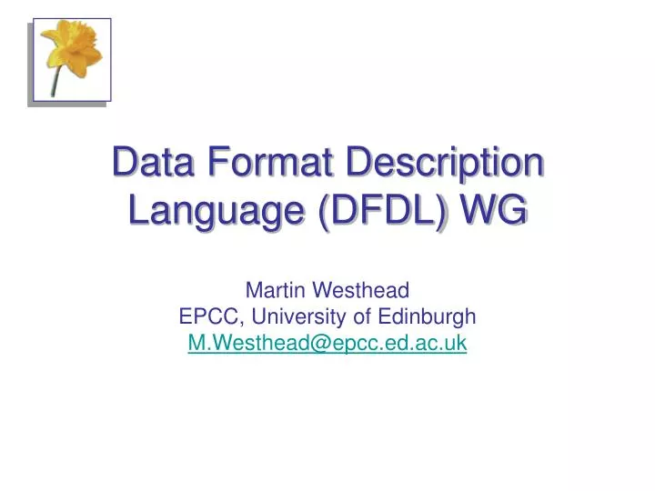 data format description language dfdl wg