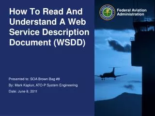How To Read And Understand A Web Service Description Document (WSDD)