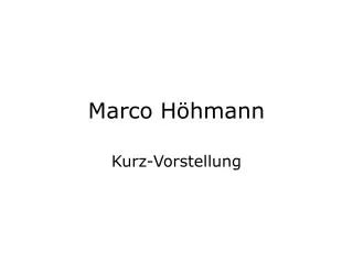 marco h hmann
