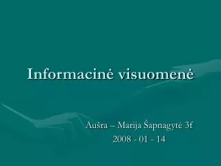 informacin visuomen