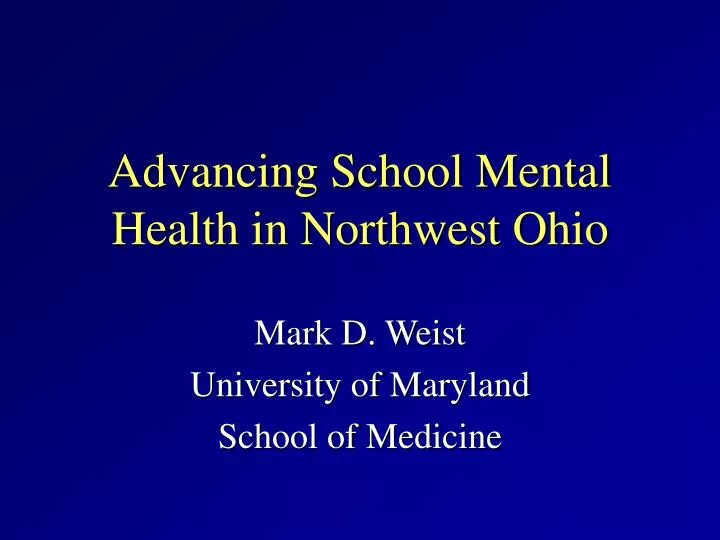advancing school mental health in northwest ohio