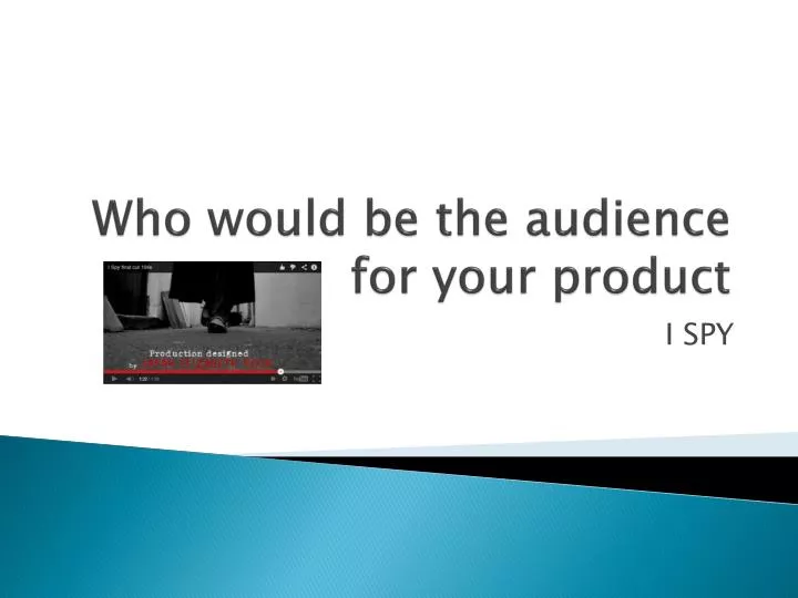 who would be the audience for your product