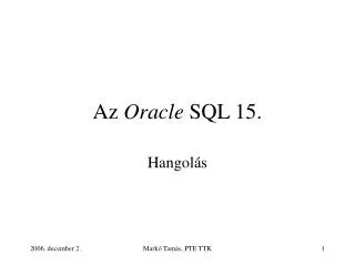 az oracle sql 15