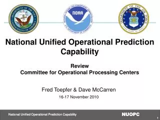 National Unified Operational Prediction Capability Review