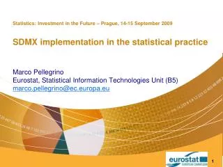 The implementation of SDMX in the statistical practice