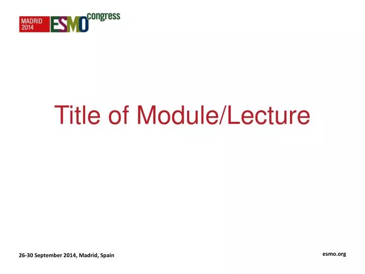 title of module lecture