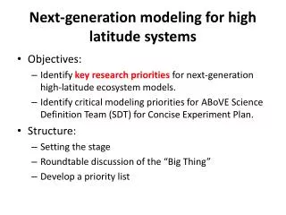 Next-generation modeling for high latitude systems