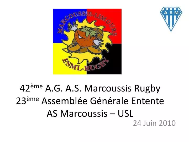 42 me a g a s marcoussis rugby 23 me assembl e g n rale entente as marcoussis usl
