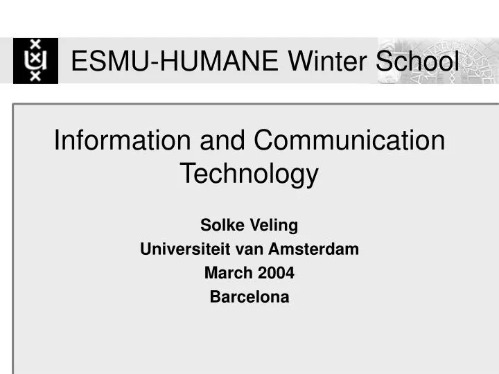 information and communication technology