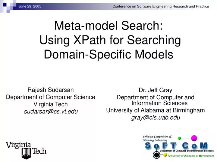 meta model search using xpath for searching domain specific models