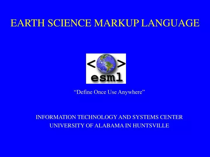 earth science markup language