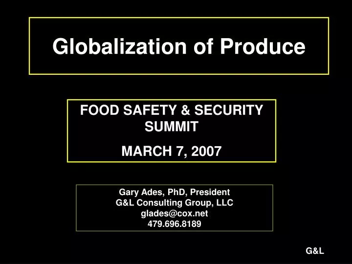 globalization of produce