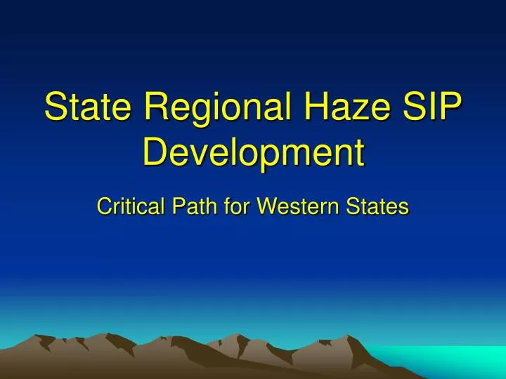 state regional haze sip development