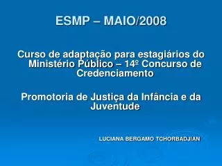 esmp maio 2008