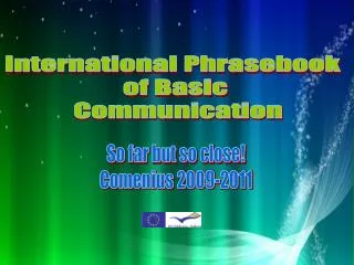 International Phrasebook of Basic Communication