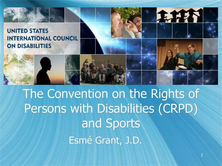 the convention on the rights of persons with disabilities crpd and sports